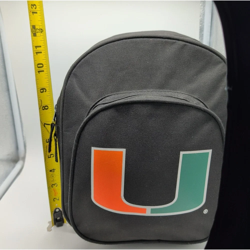 University of Miami Mini Backpack UM Hurricanes Black Logo 12